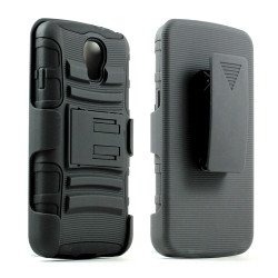 LG Volt LS740 Armor Shell Holster Combo Case (Black)